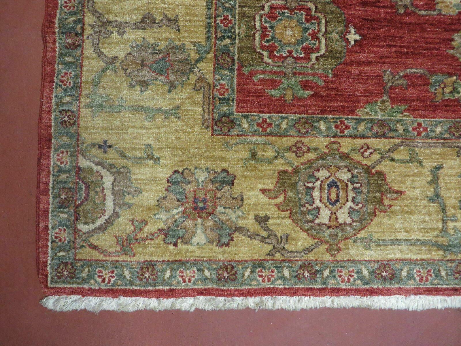 6.5' X 7' Vintage Handmade Egypt Agra Wool Rug Carpet Square Beauty