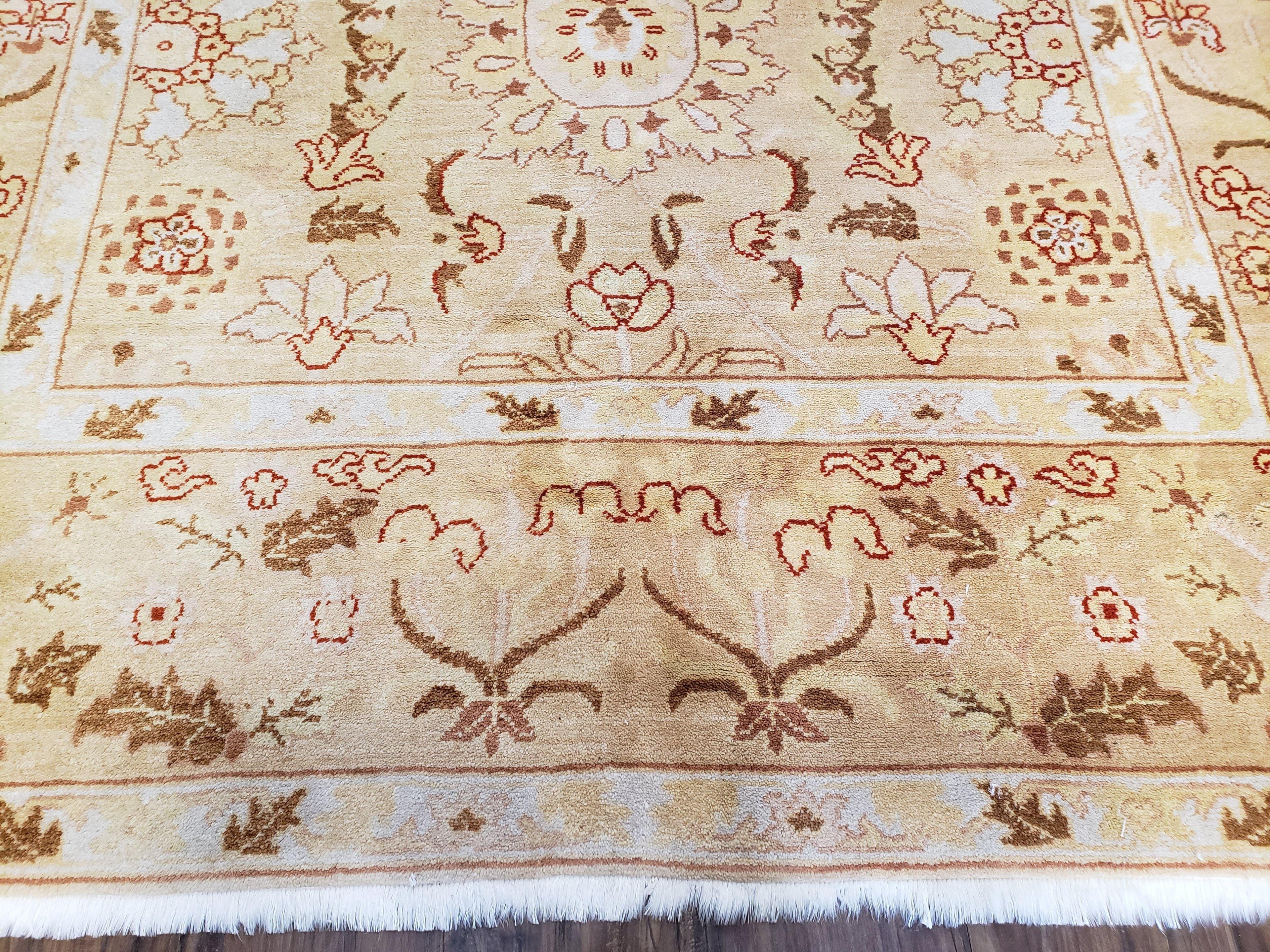 Vintage Turkish Oushak Area Rug 6x9, Wool Hand-Knotted