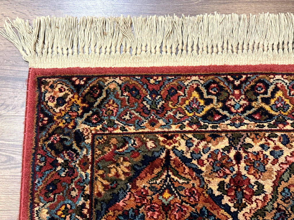 Karastan Rug 3x5 Multicolor Panel Kirman #717, Original 700 Series, Wool Pile, Discontinued