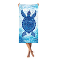 Lornarta Oversized Beach Towel 55x27in Sea Turtle Quick Dry Soft Polyester