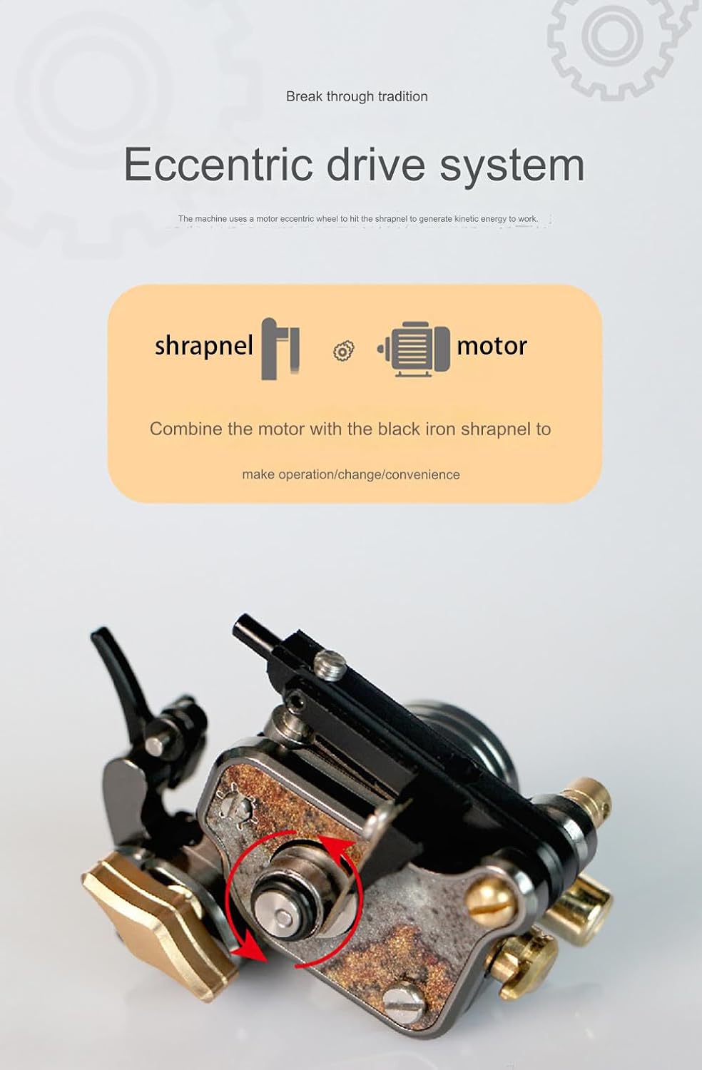 Top Quality V7R Bullet Motor Tattoo Machine - Swiss RCA-motor & Adjustable Needle Depth