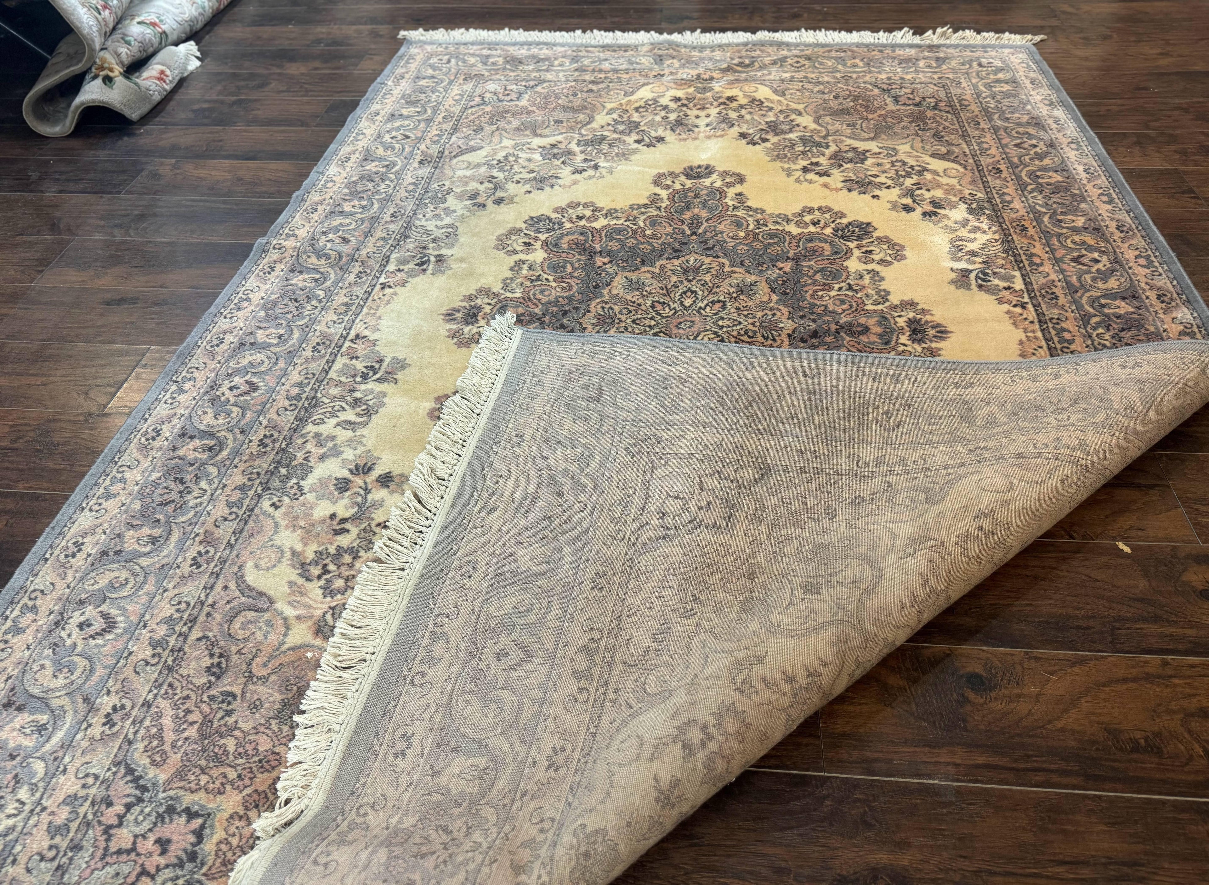 Belgium Power Loomed Wool Rug 6.9 x 9.6, Vintage Oriental Carpet