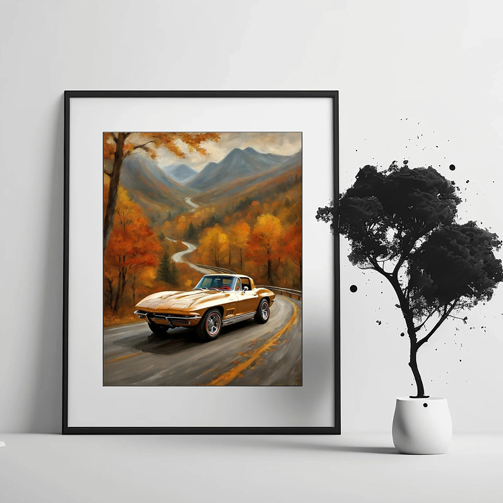 1963 Split-Window Stingray - Forest Edition | Poster Canvas