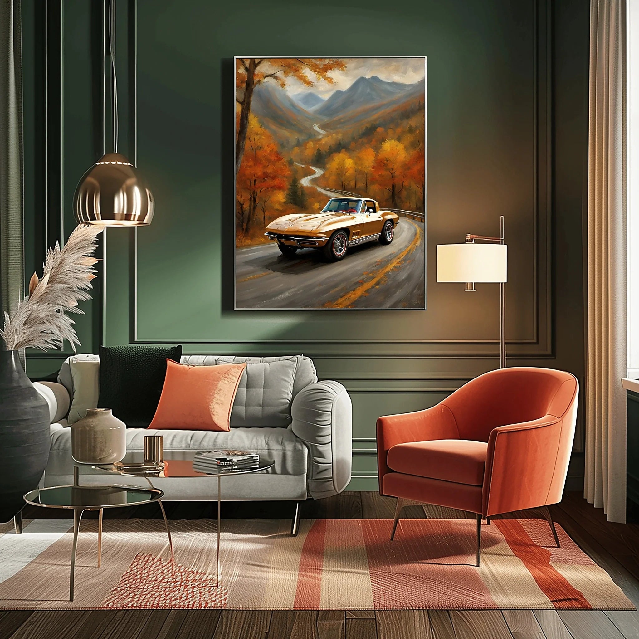 1963 Split-Window Stingray - Forest Edition | Poster Canvas