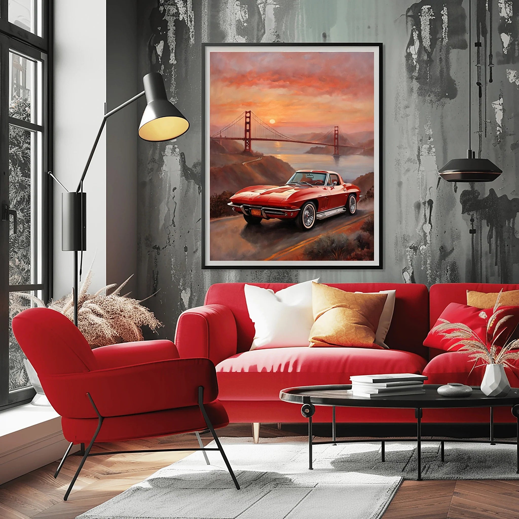 1963 Split-Window Stingray - Golden Gate Edition | Poster Canvas