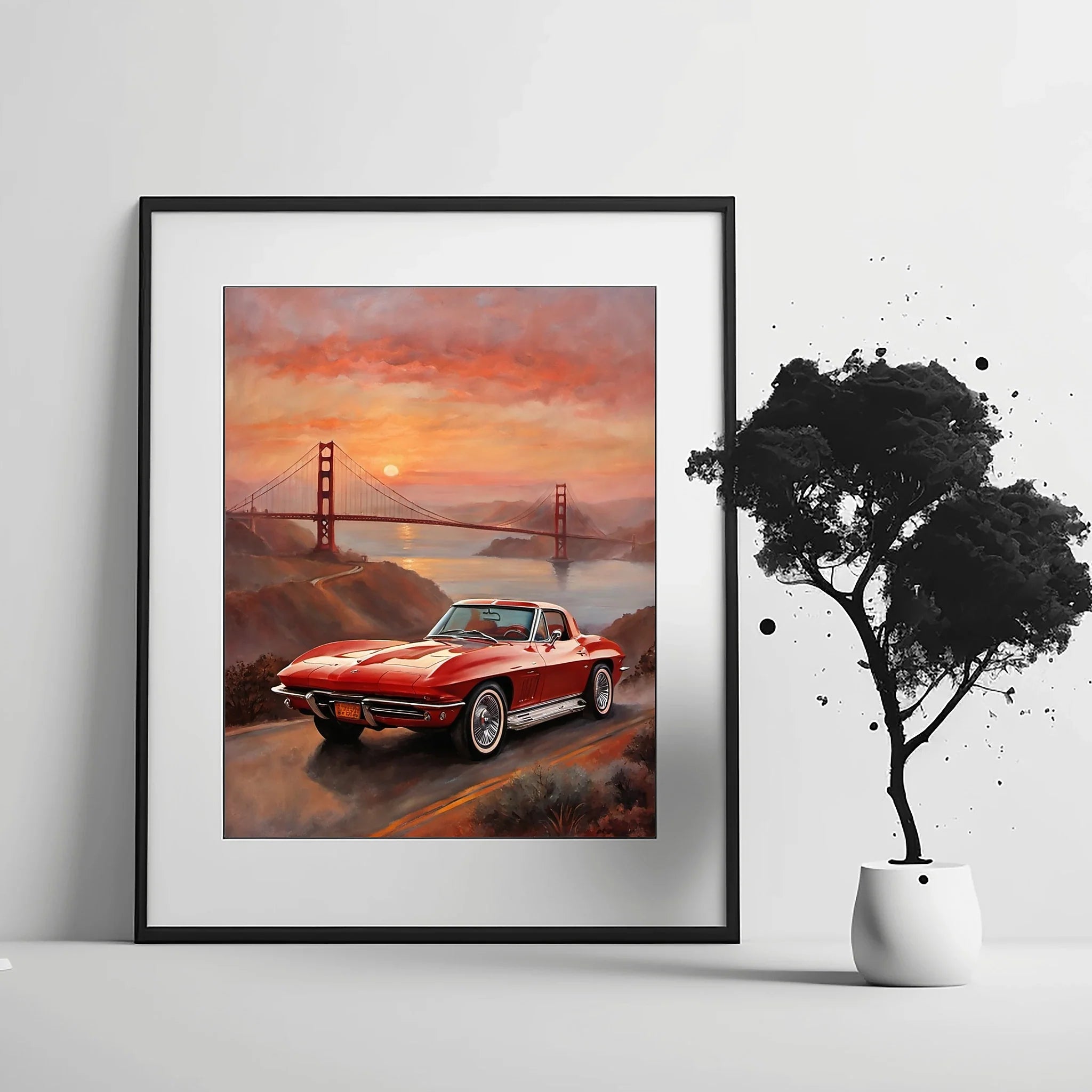 1963 Split-Window Stingray - Golden Gate Edition | Poster Canvas