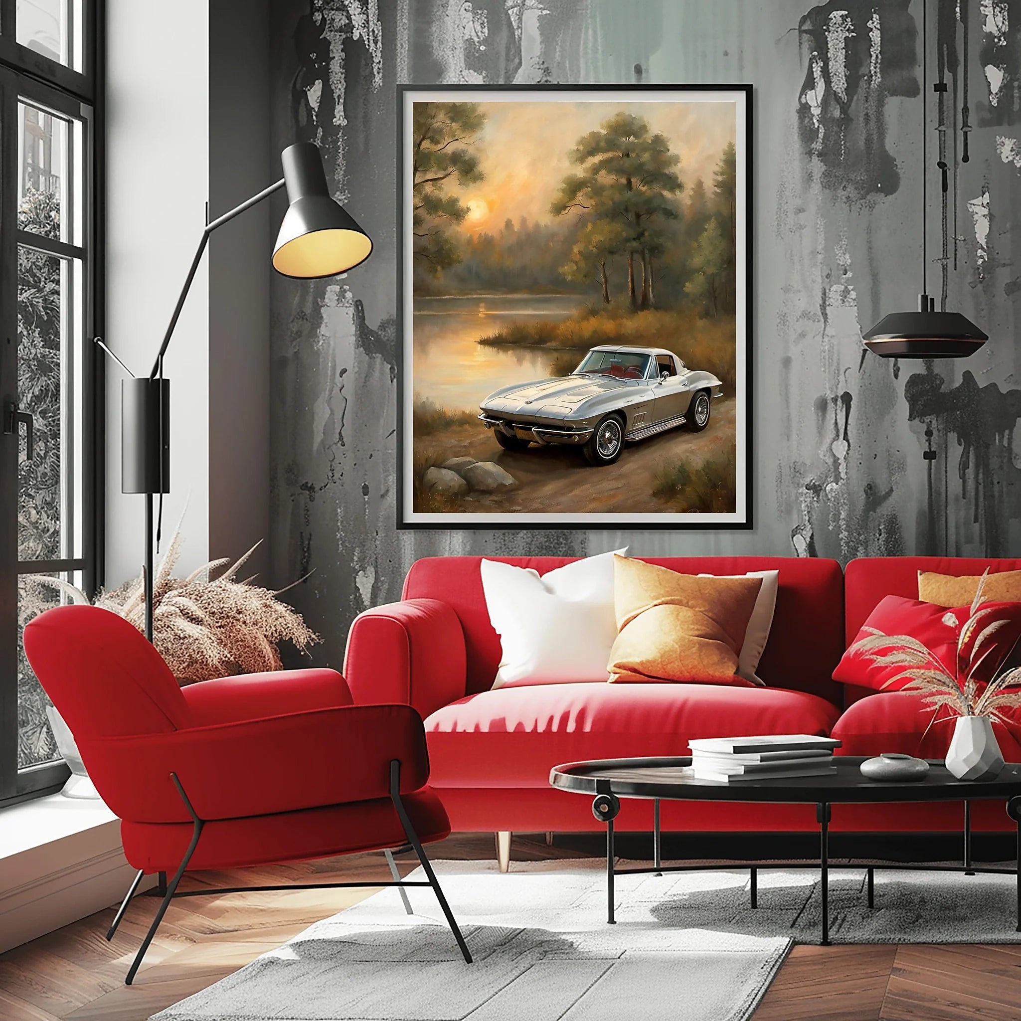 1963 Split-Window Stingray - Lakeside Edition | Poster Canvas