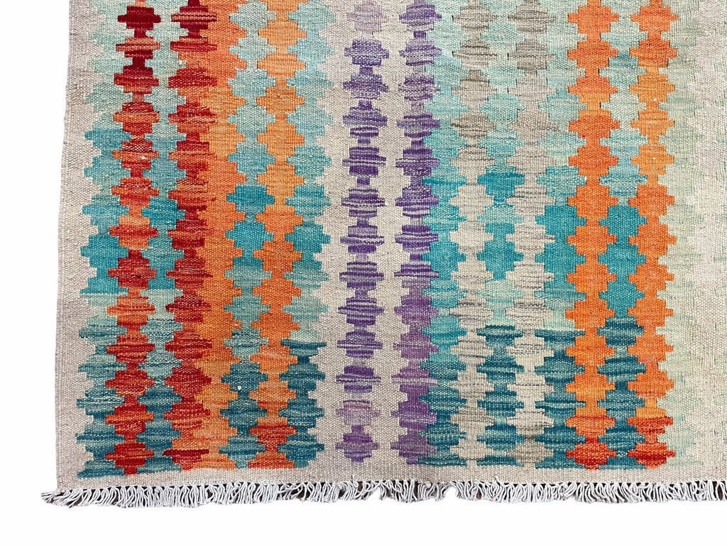 Colorful Kilim Rug 6x8 Multicolor Turkish Kilim Rug 6 x 8 Flat Weave Kilim Playful Anatolian Kilim Wool Kilim New Rug