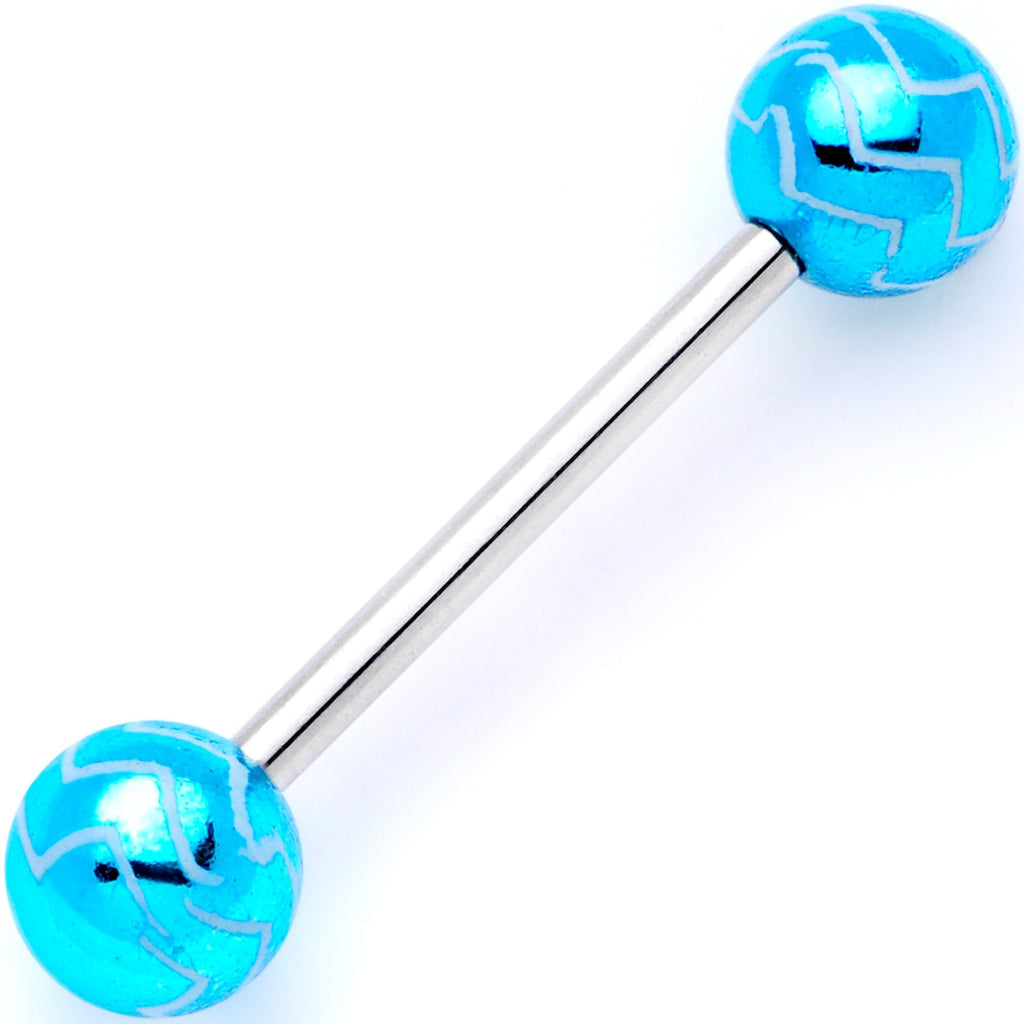 Pastel Zig Zag Party Barbell Tongue Ring Set of 4