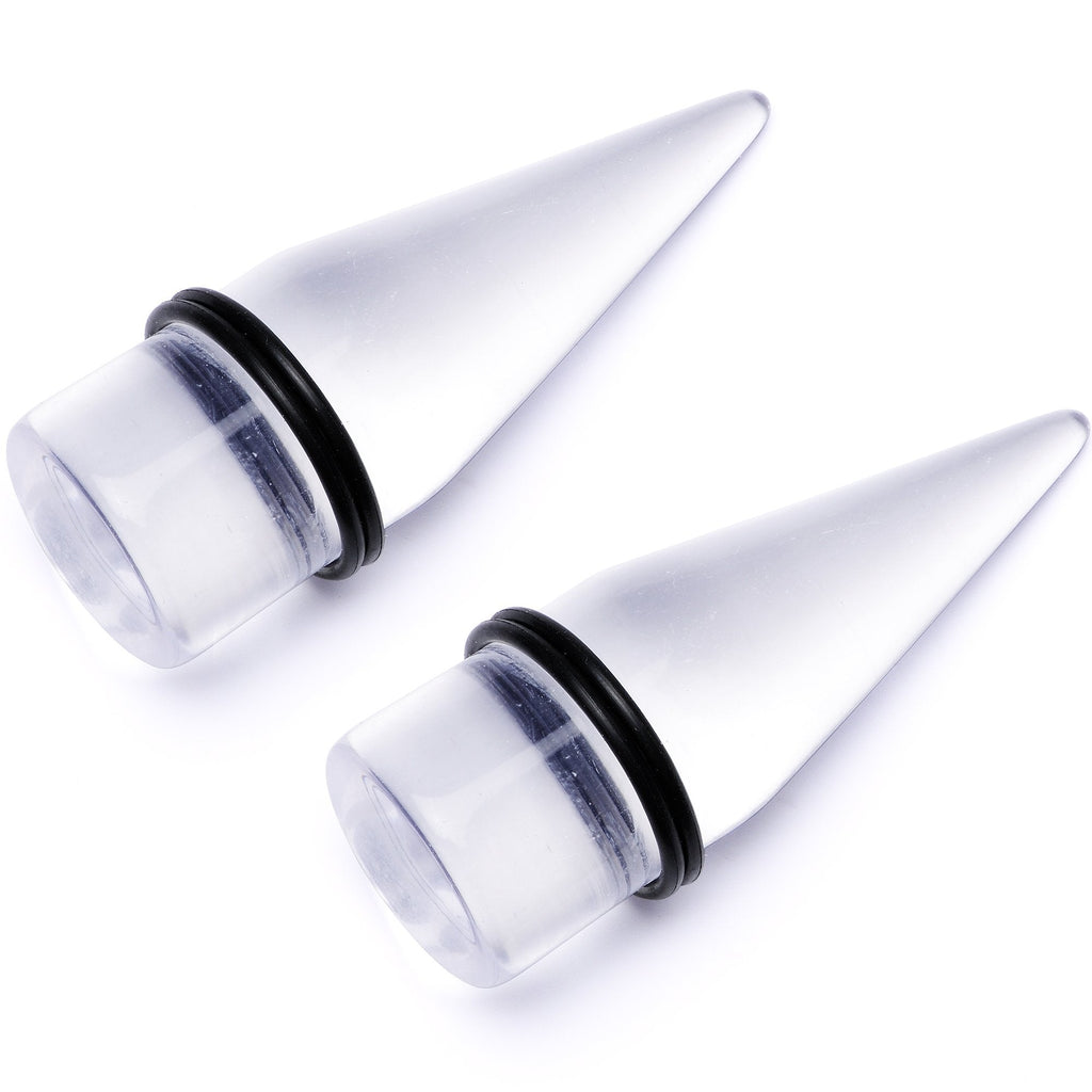 Freaky Fun Lightweight Clear Acrylic Straight Taper Set 2mm to 1 Inch