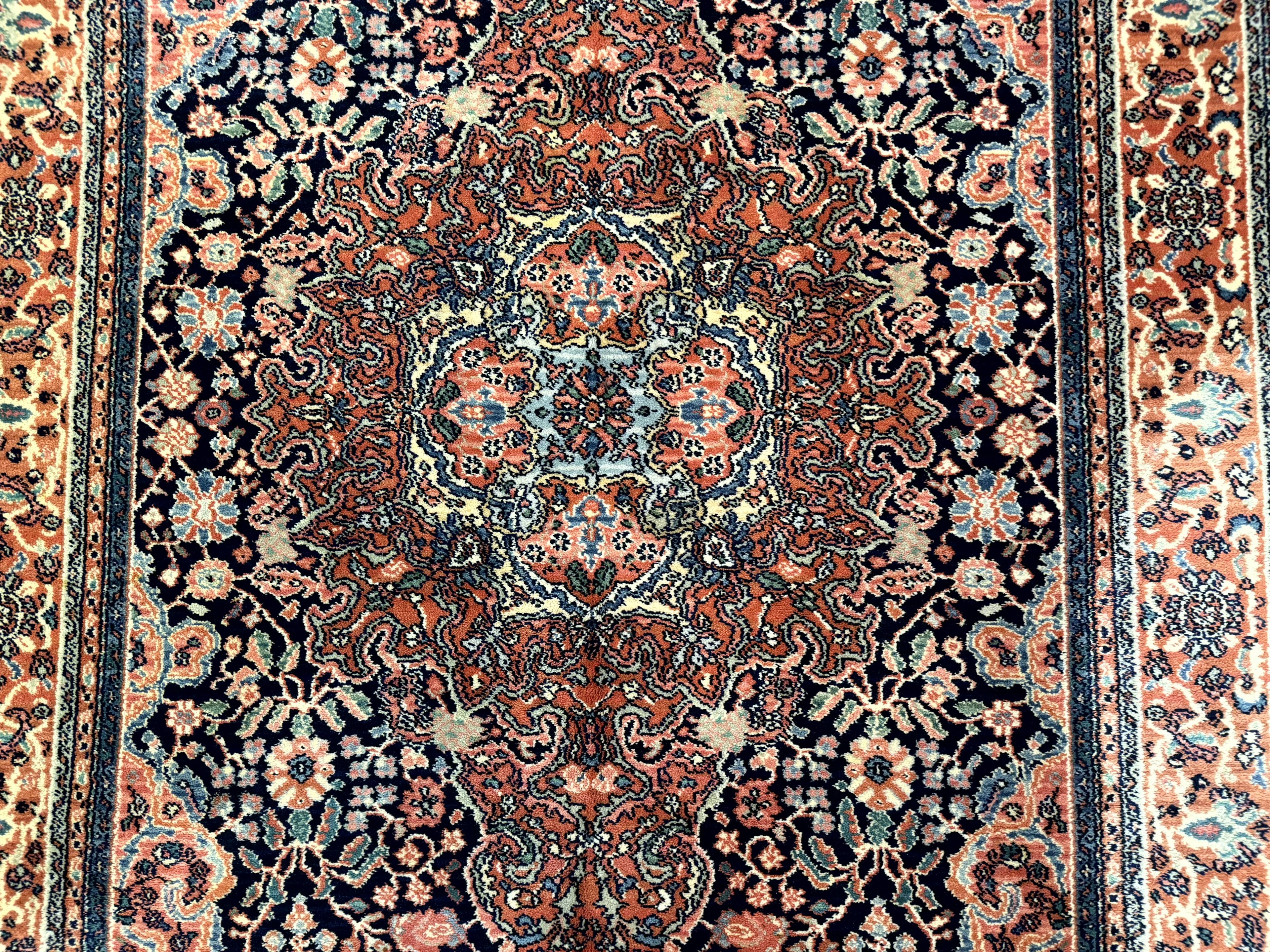 Karastan Rug 5.9 x 9, Kashan Medallion #741, Original Collection 700 Series, Discontinued, Wool Pile