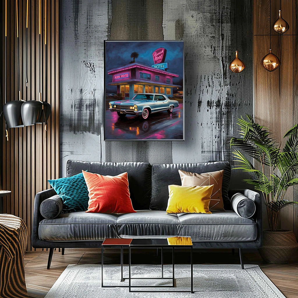 1965 Riviera Gran Sport - Neon Motel Edition | Poster Canvas