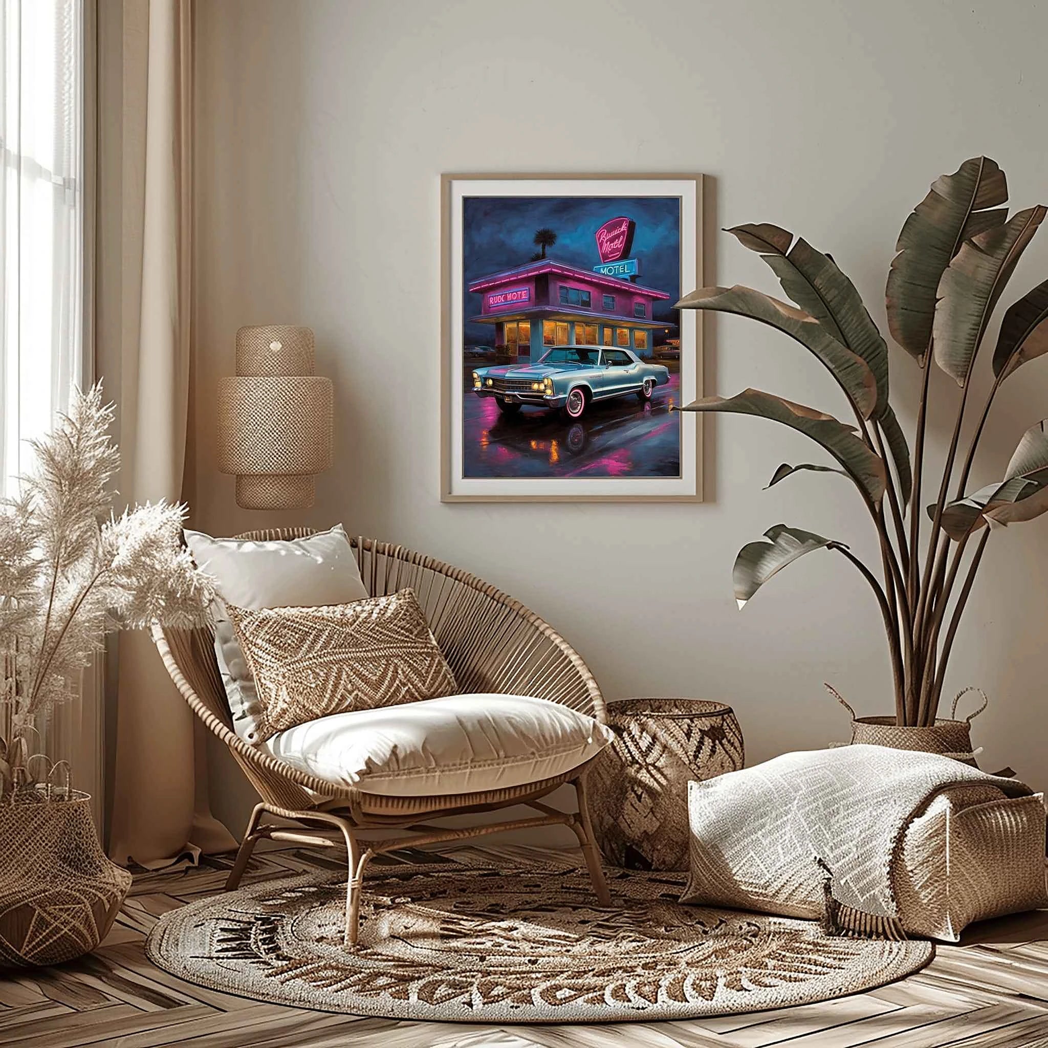 1965 Riviera Gran Sport - Neon Motel Edition | Poster Canvas