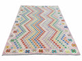 Pink Kilim Rug 6x8 Colorful Turkish Kilim Rug 6 x 8 Flat Weave Kilim Playful Kilim Multicolor Anatolian Chobi New Kilim