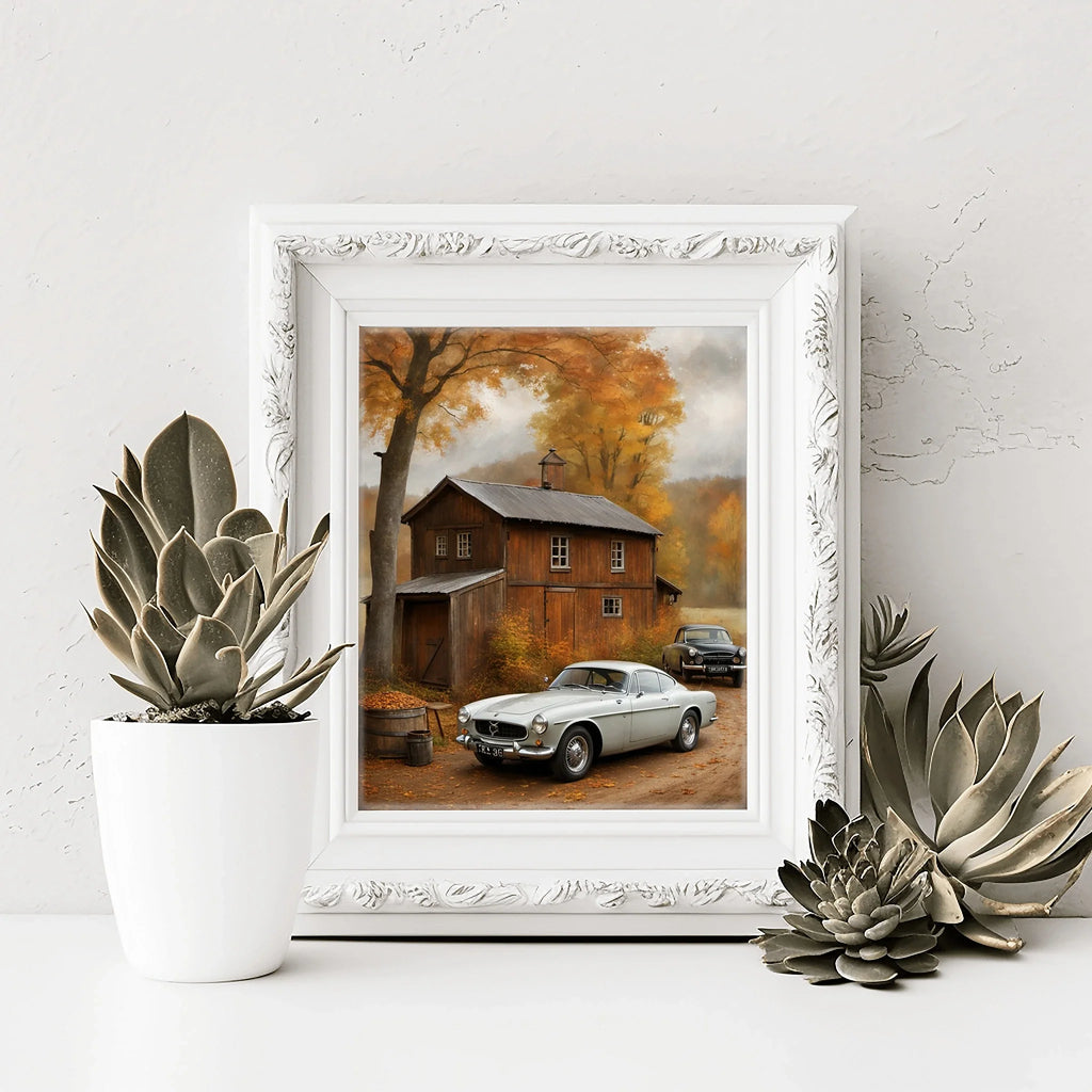 1966 Swedish GT Icon - Old Garage Edition | Poster Canvas