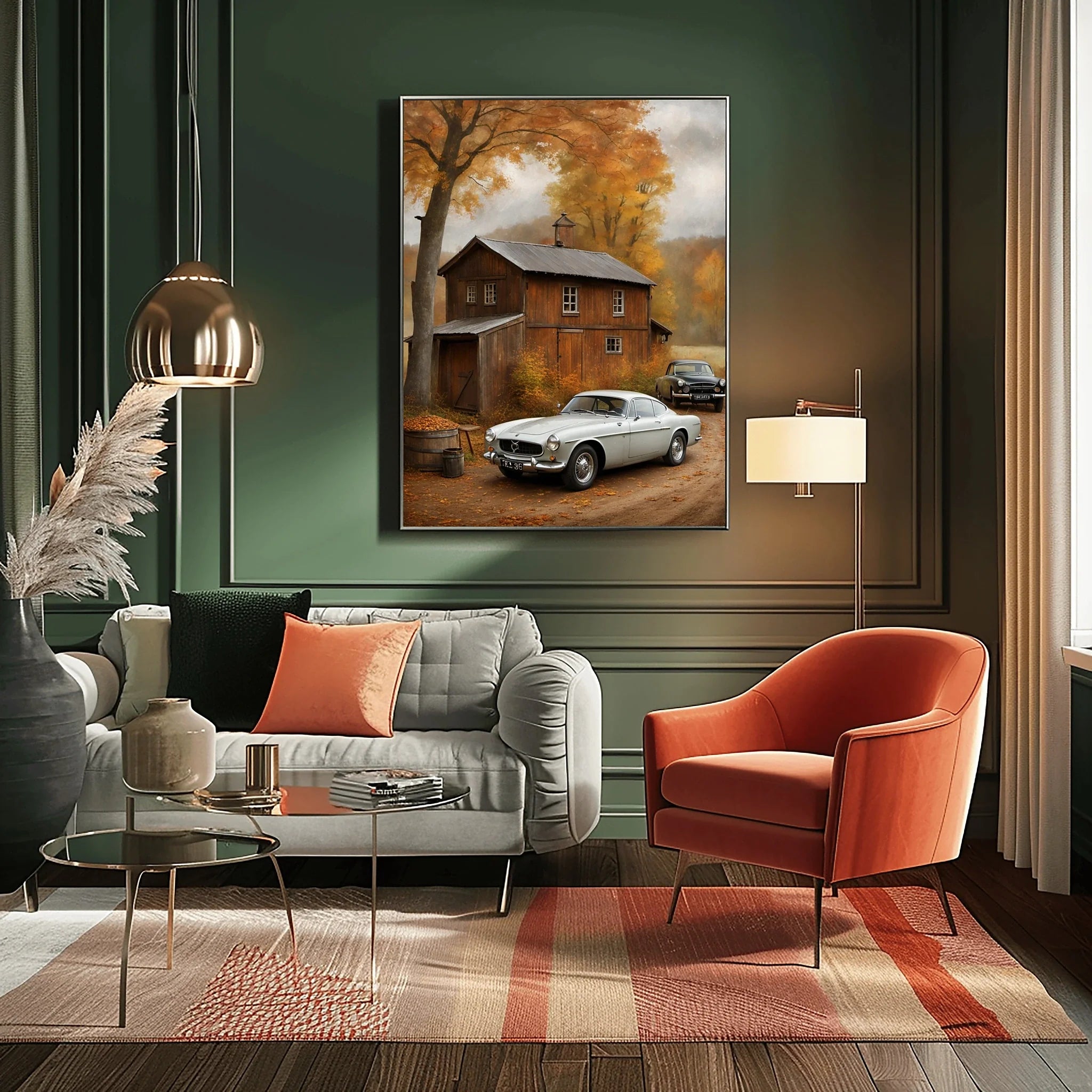 1966 Swedish GT Icon - Old Garage Edition | Poster Canvas