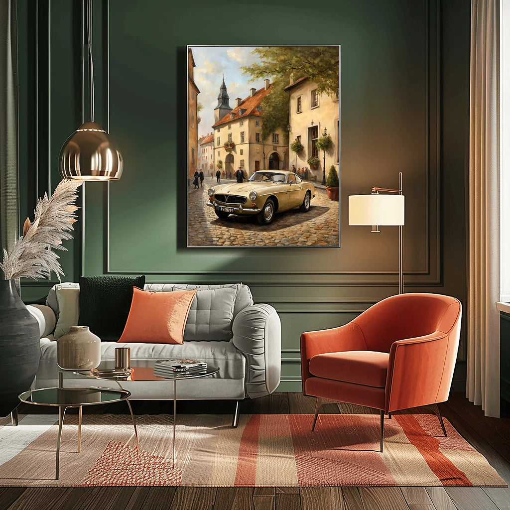 1966 Swedish GT Icon - Old Town Edition | Poster Canvas