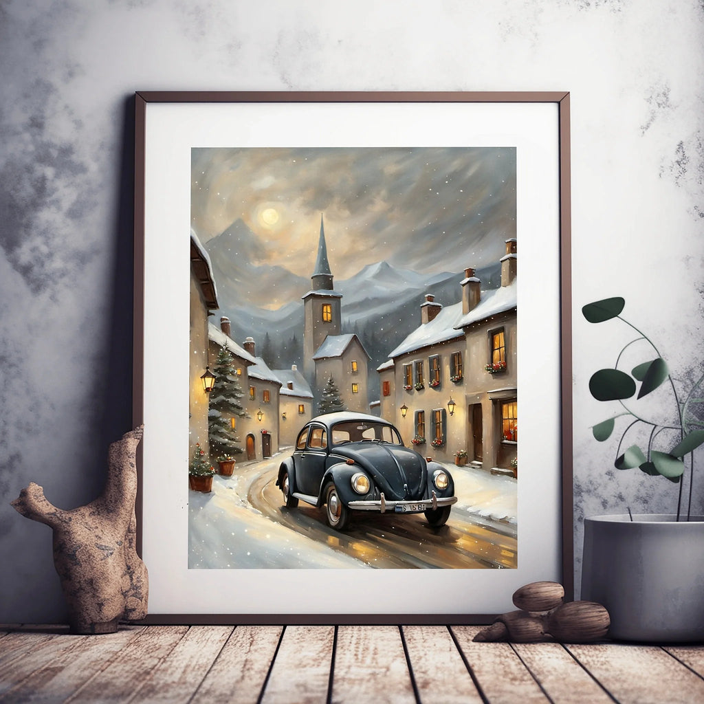 1967 Love Bug Classic - Winter Edition | Poster Canvas