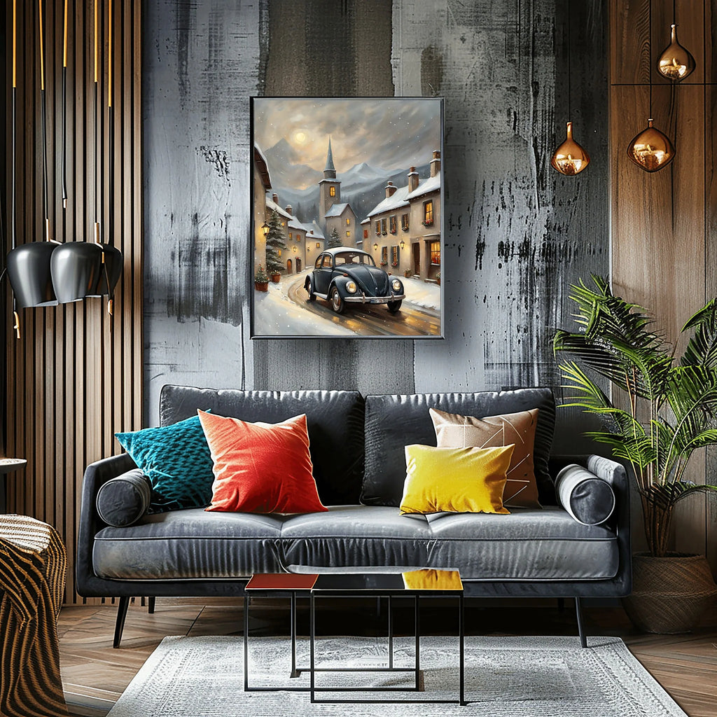 1967 Love Bug Classic - Winter Edition | Poster Canvas