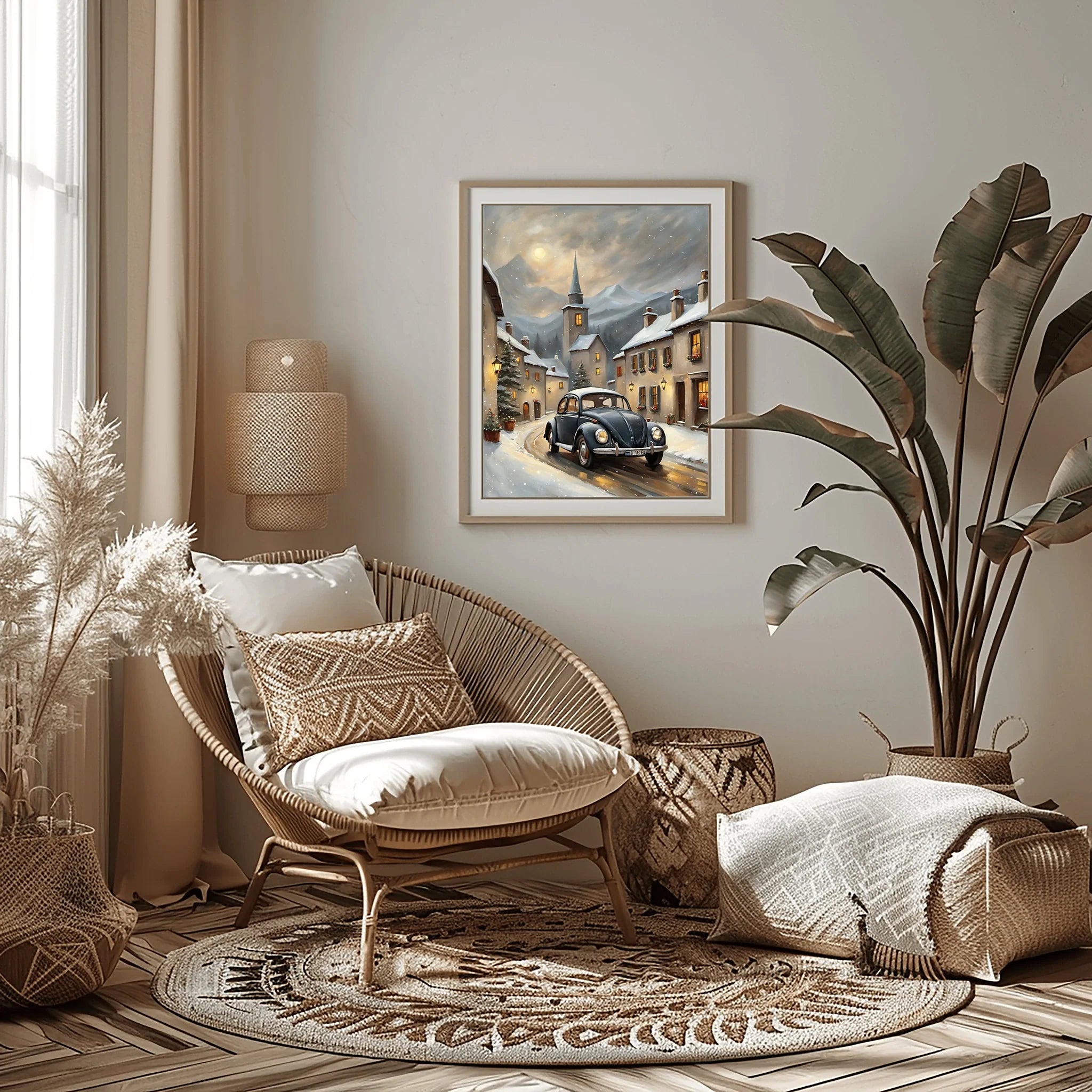 1967 Love Bug Classic - Winter Edition | Poster Canvas