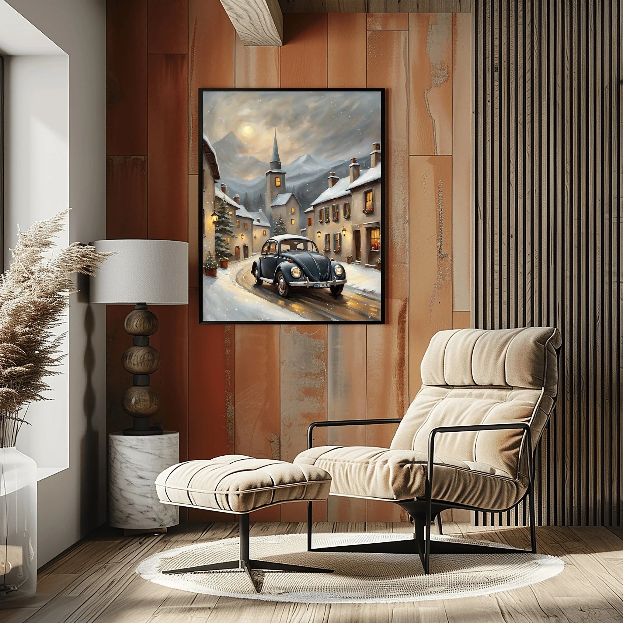 1967 Love Bug Classic - Winter Edition | Poster Canvas