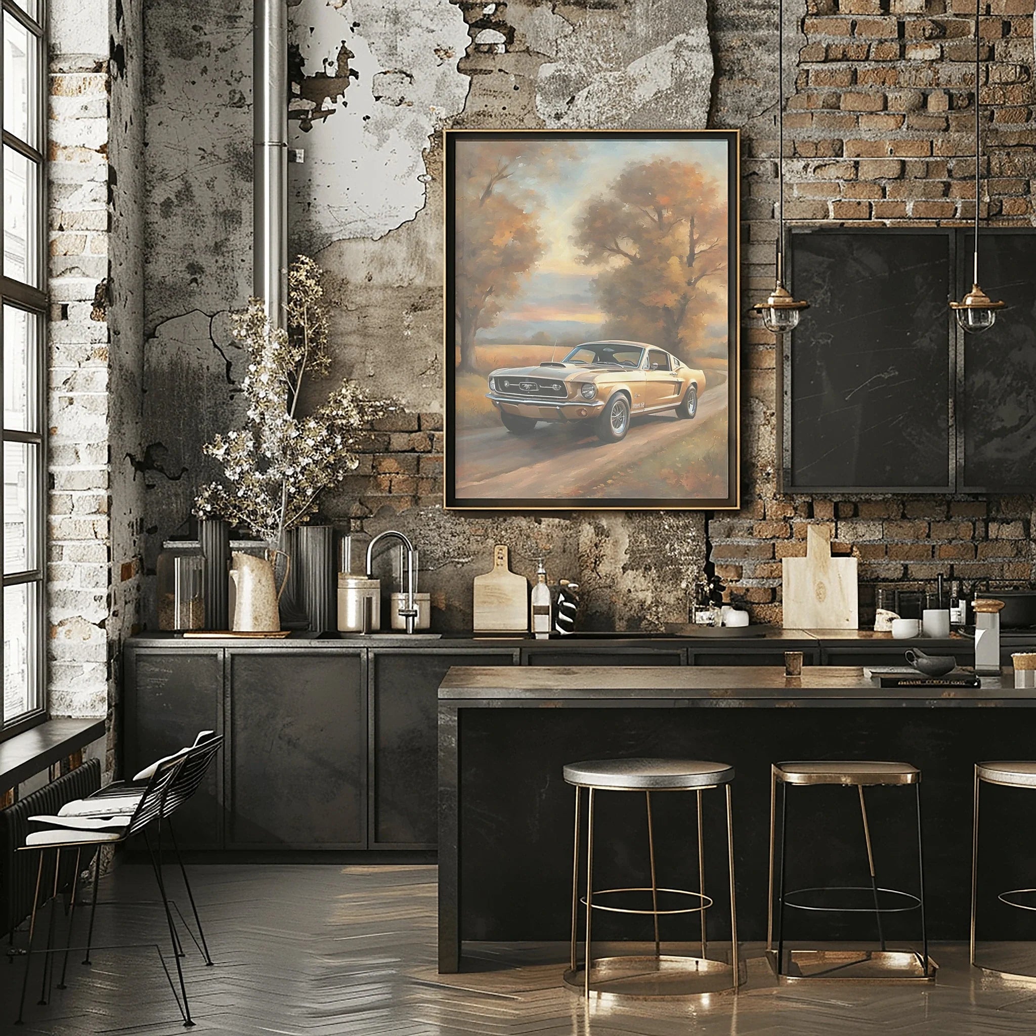 1967 Fastback Legends - Autumn Country Road Edition | Poster - Canvas - Framed Canvas