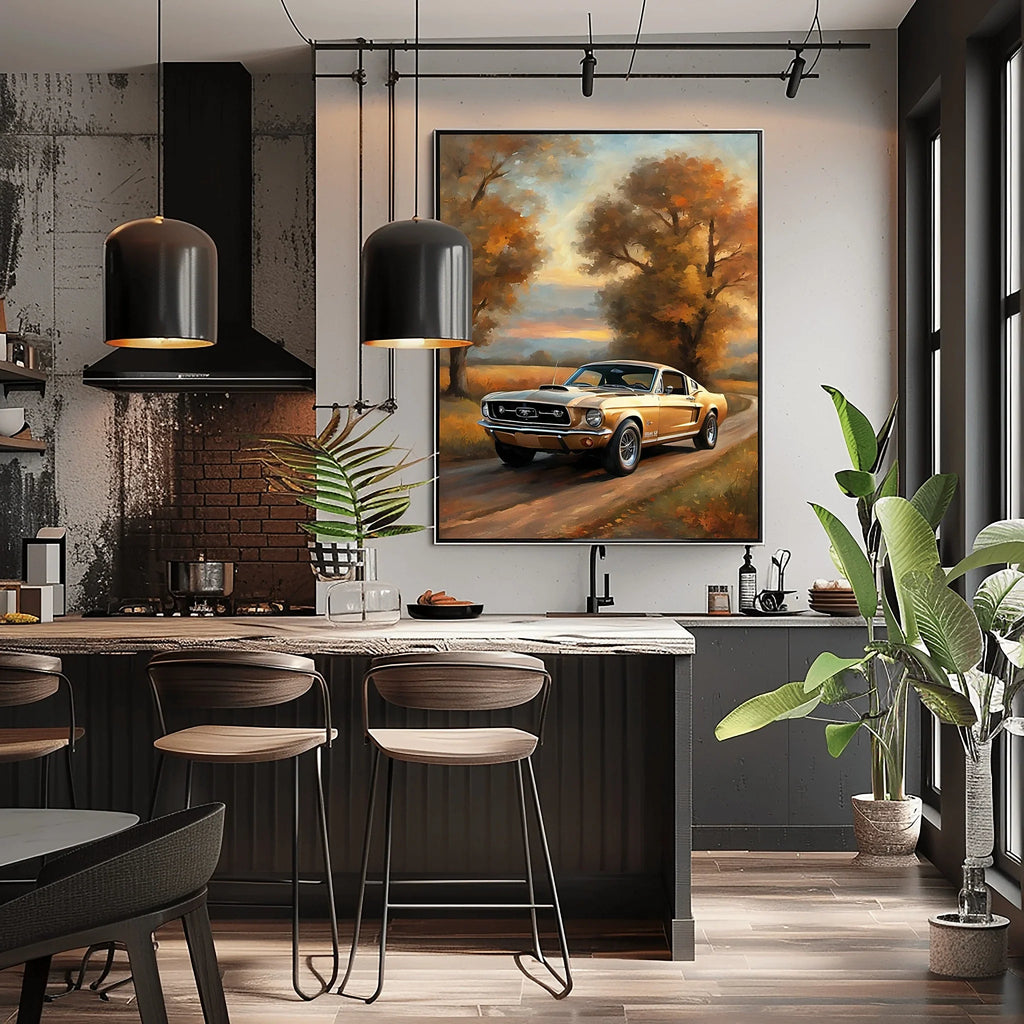 1967 Fastback Legends - Autumn Country Road Edition | Poster - Canvas - Framed Canvas