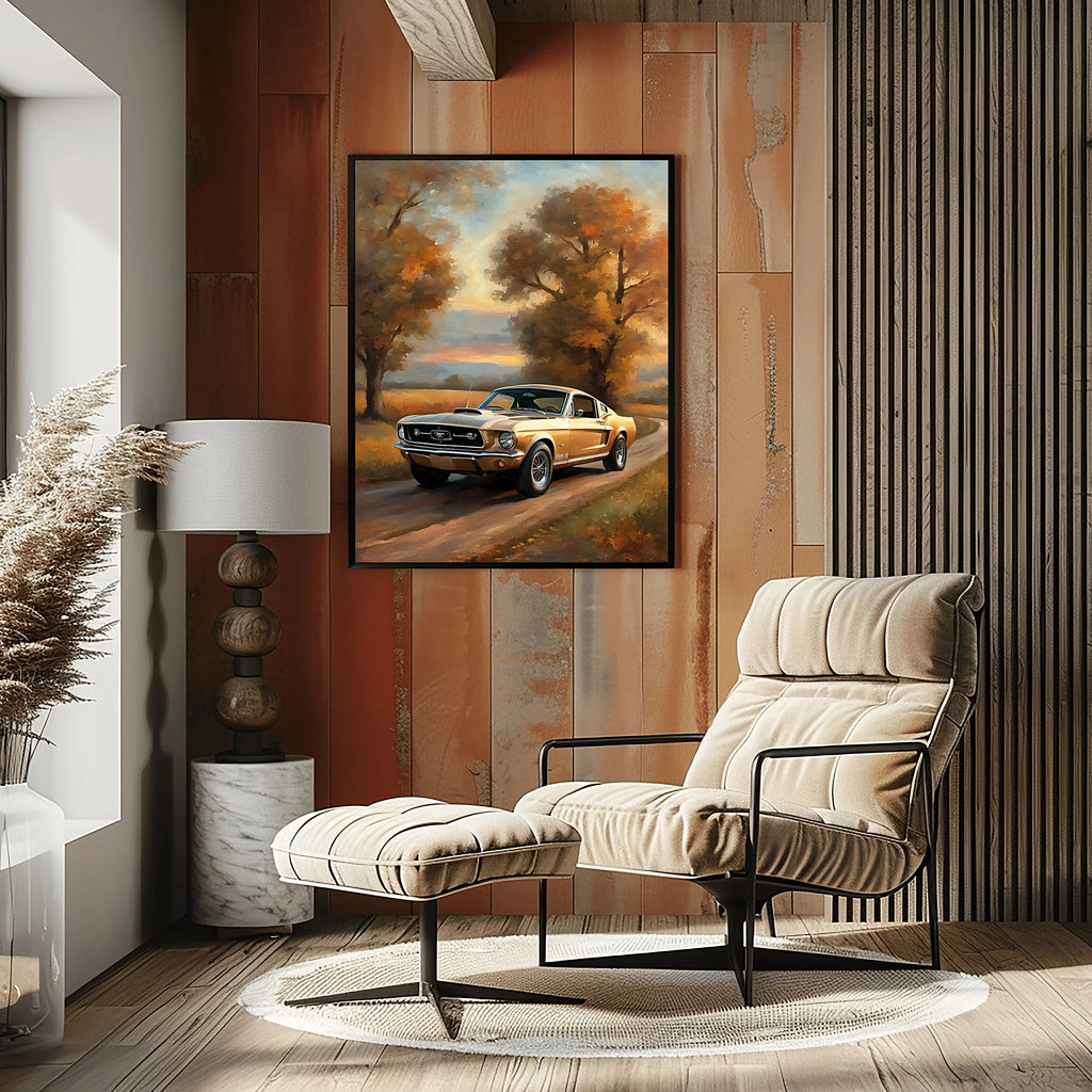 1967 Fastback Legends - Autumn Country Road Edition | Poster - Canvas - Framed Canvas