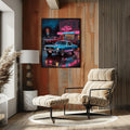 1967 Fastback Legends - Retro Neon Diner Edition | Poster - Canvas - Framed Canvas