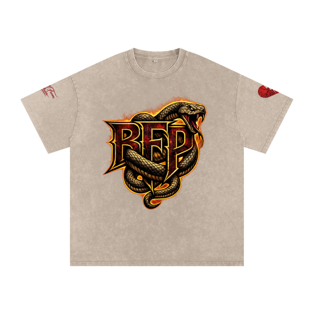FLAME BFP Snow Washed Oversized Cotton T-Shirt