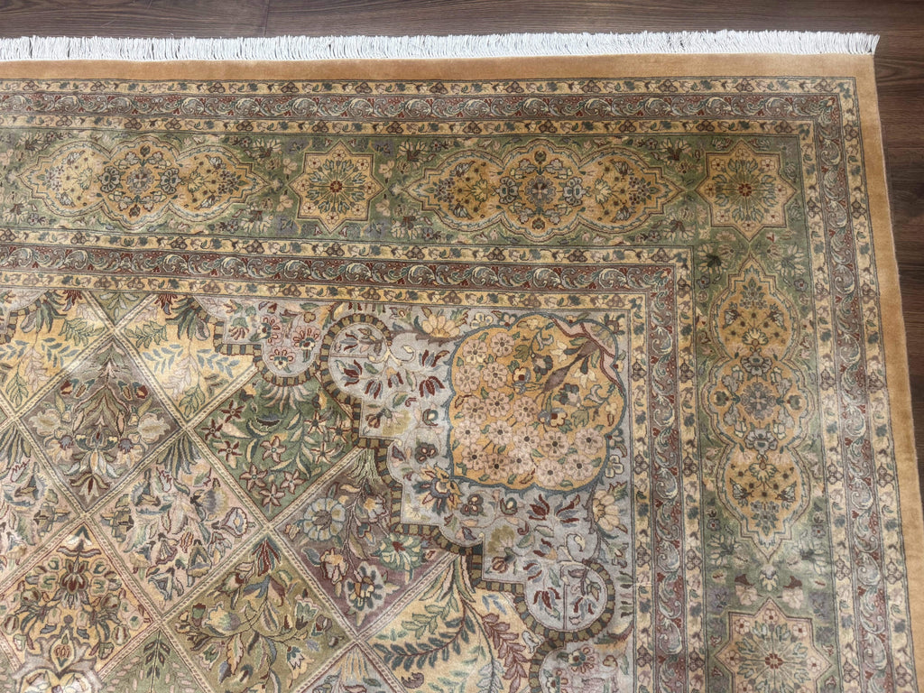 Pak Persian Rug 9x12, Diamond Panel Design, Fine 225 KPSI, Wool