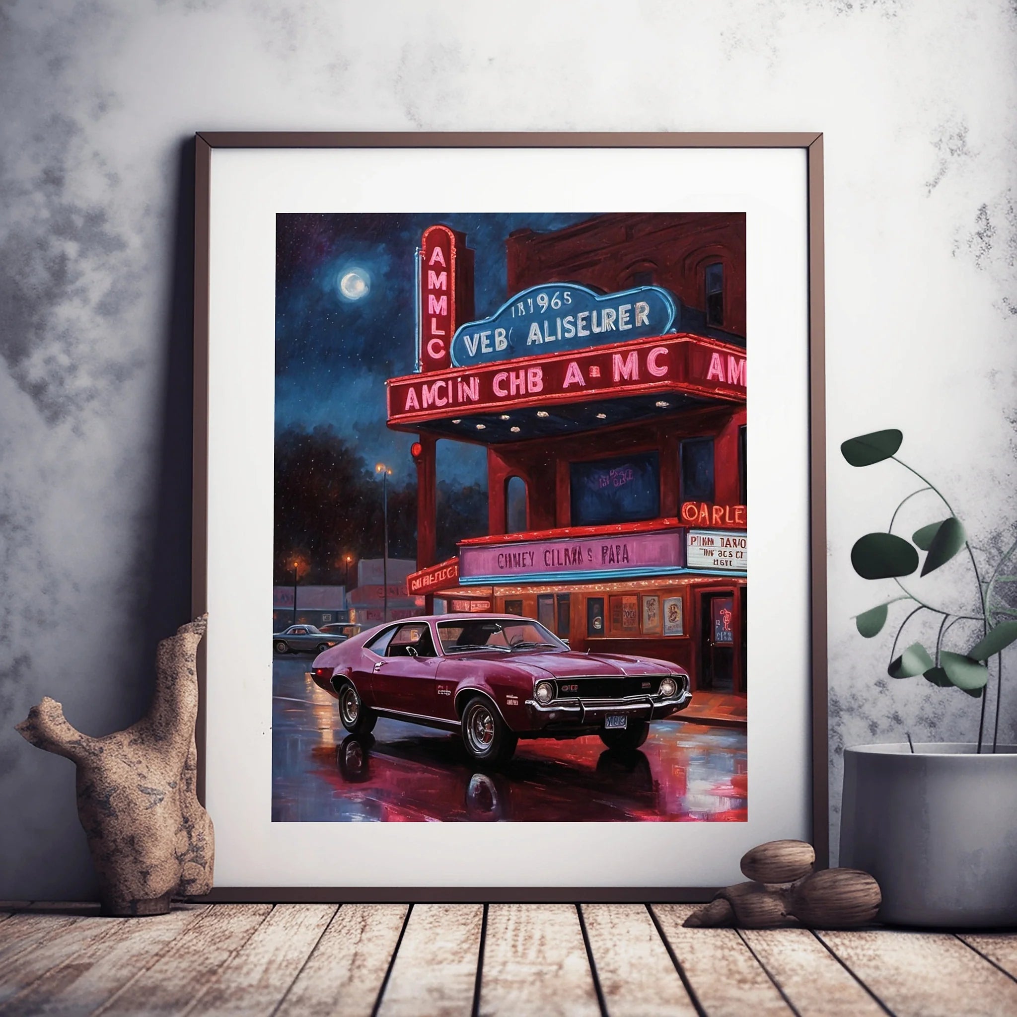 1968 AMC Javelin Spirit - Cinema Night Edition | Poster Canvas
