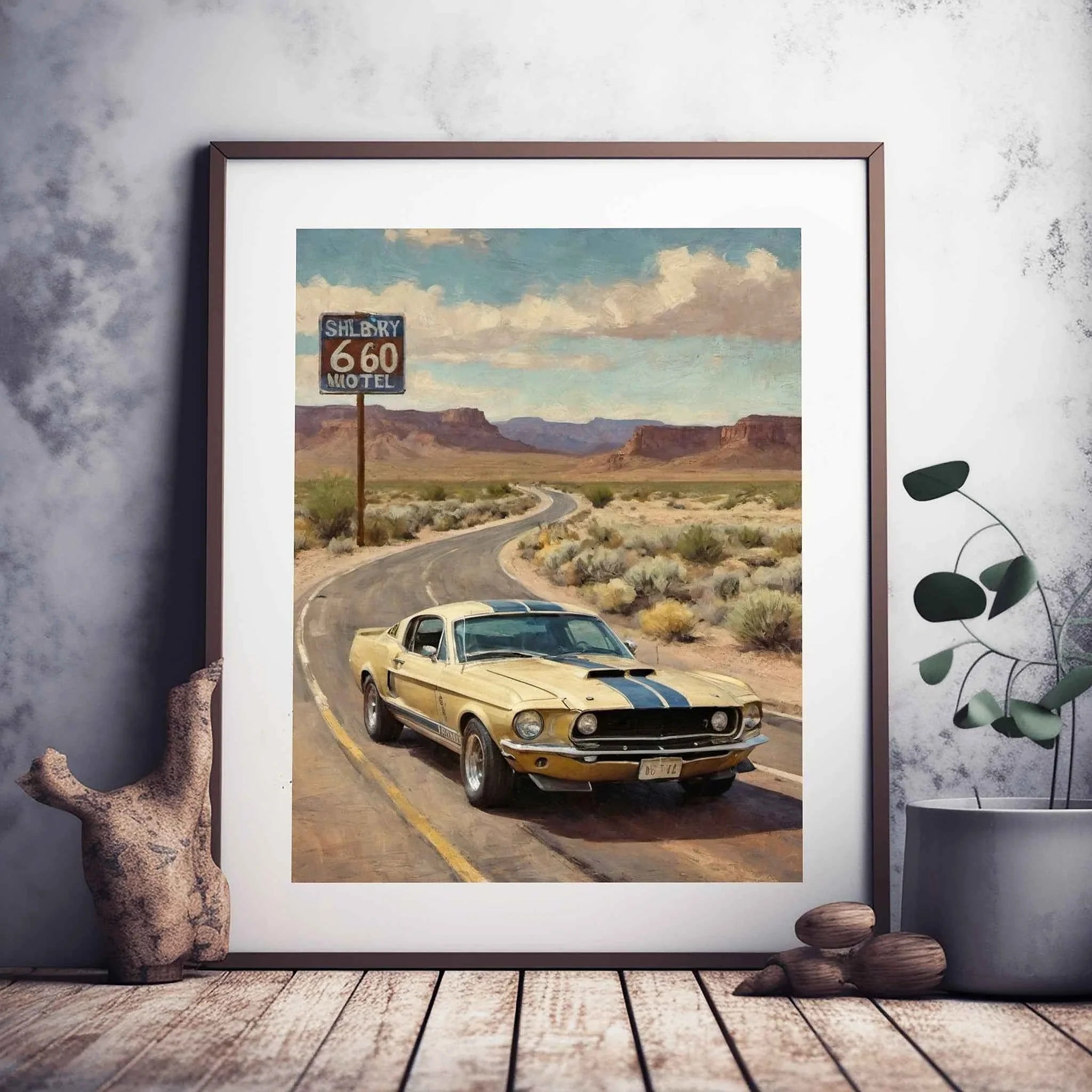 1968 Shelby Muscle Icon - Route66 Edition | Poster Canvas