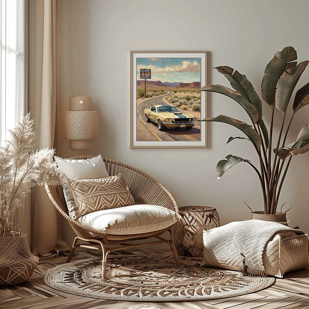 1968 Shelby Muscle Icon - Route66 Edition | Poster Canvas