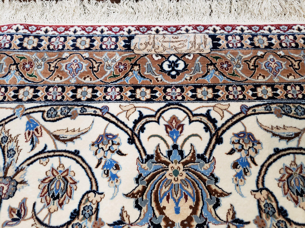 Persian Nain Rug 11x15 – Wool on Silk, Hand-Knotted, Signed Masterpiece