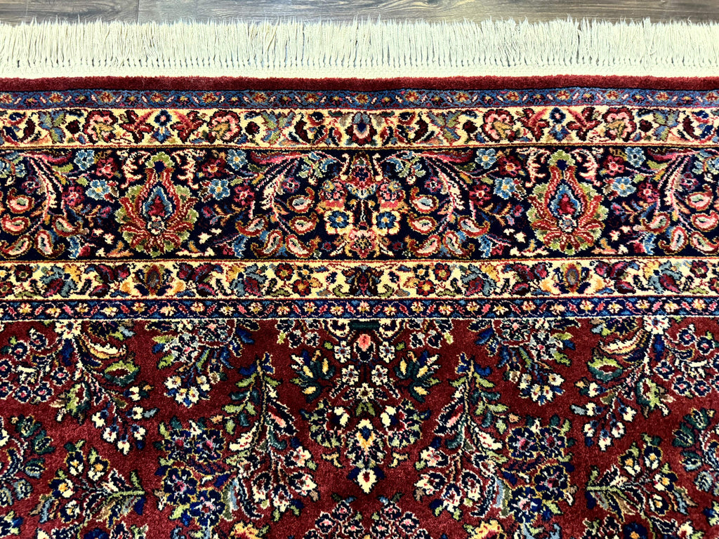 8.8 x 10.6 Karastan Red Sarouk Rug #785, Wool Pile Original 700 Series