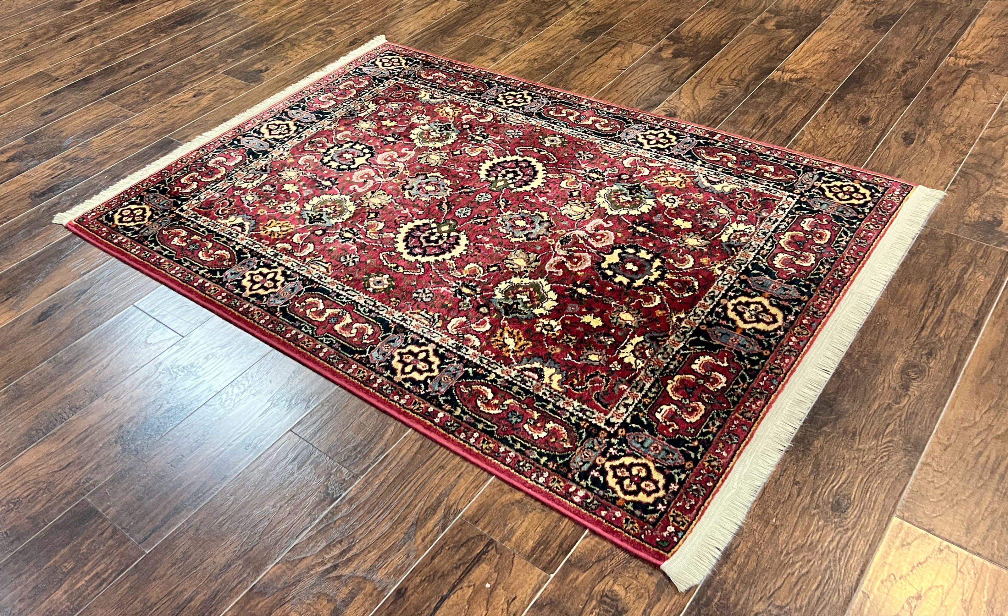 Karastan Rug 4x6, Williamsburg Herati #558, Wool Karastan Carpet, Vintage Karastan Persian Area Rug, Wool Pile