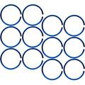 22G 5/16 Blue Anodized Seamless Circular Ring Set of 12