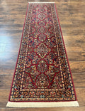 Karastan Runner Rug 2.6 x 8.6, Red Sarouk #785, Original 700 Series, Wool Karastan Runner Rug, Rare