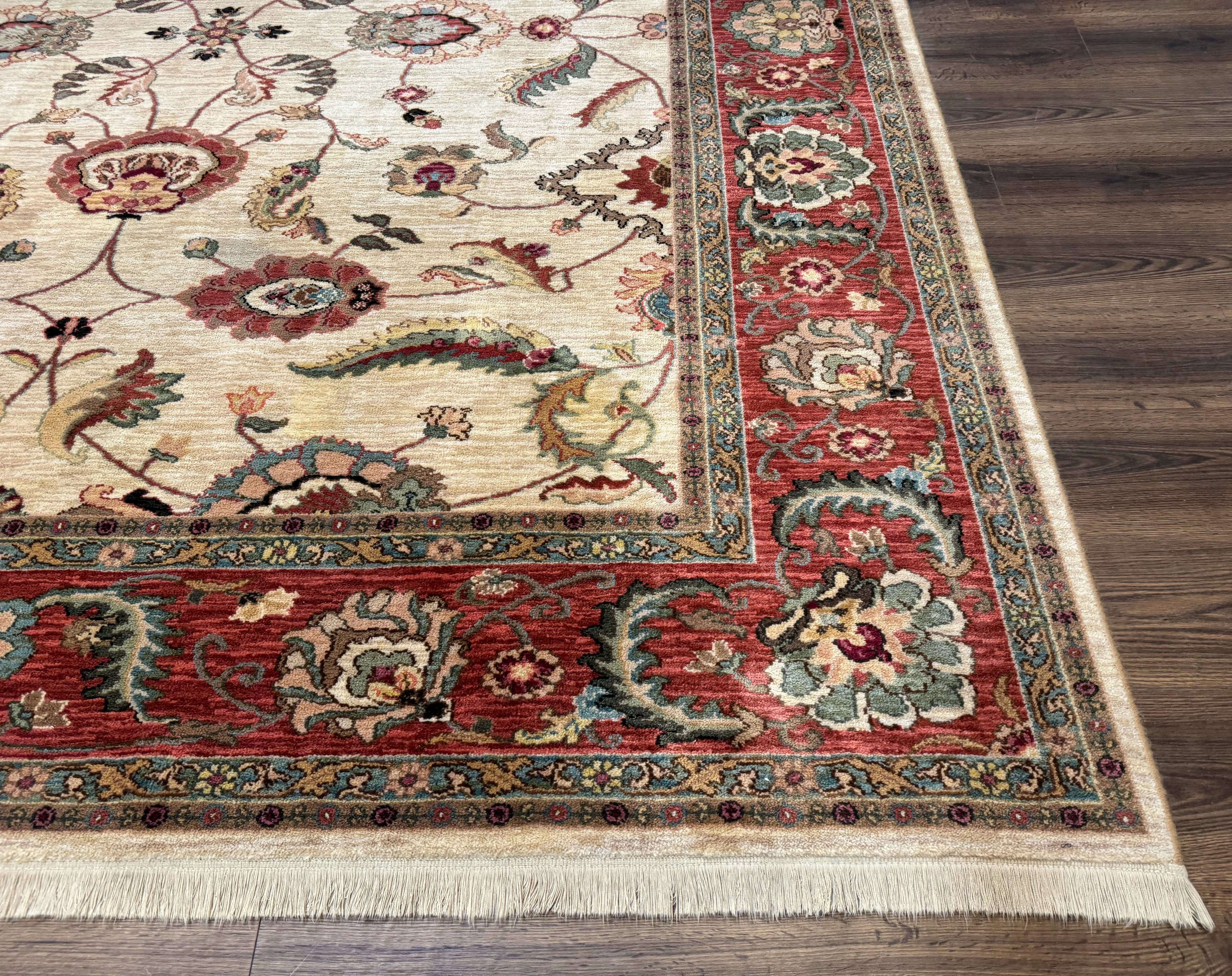 Karastan Rug 8.8 x 10, Ashara Agra Ivory #549, Wool, Vintage