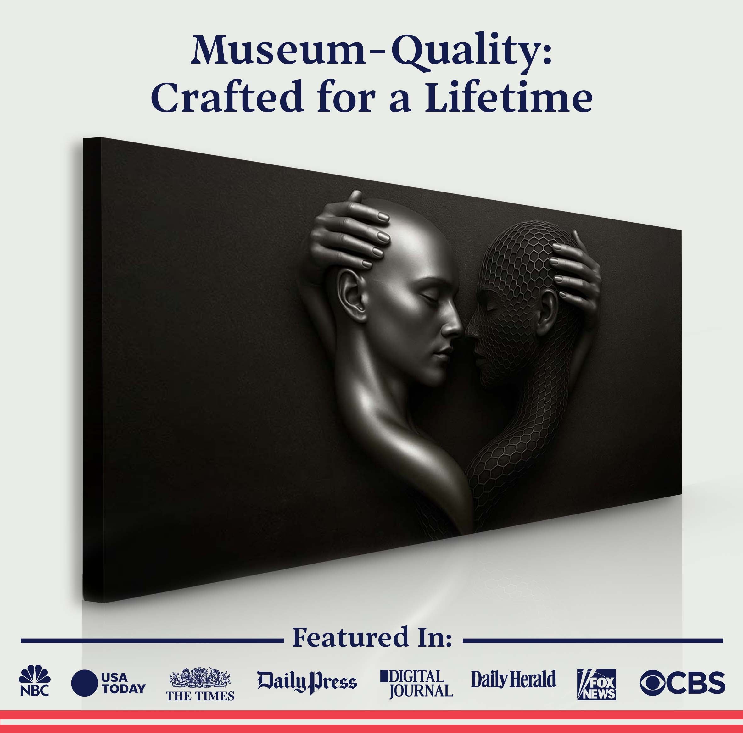 Eternal Love Figure Abstract Wall Art III
