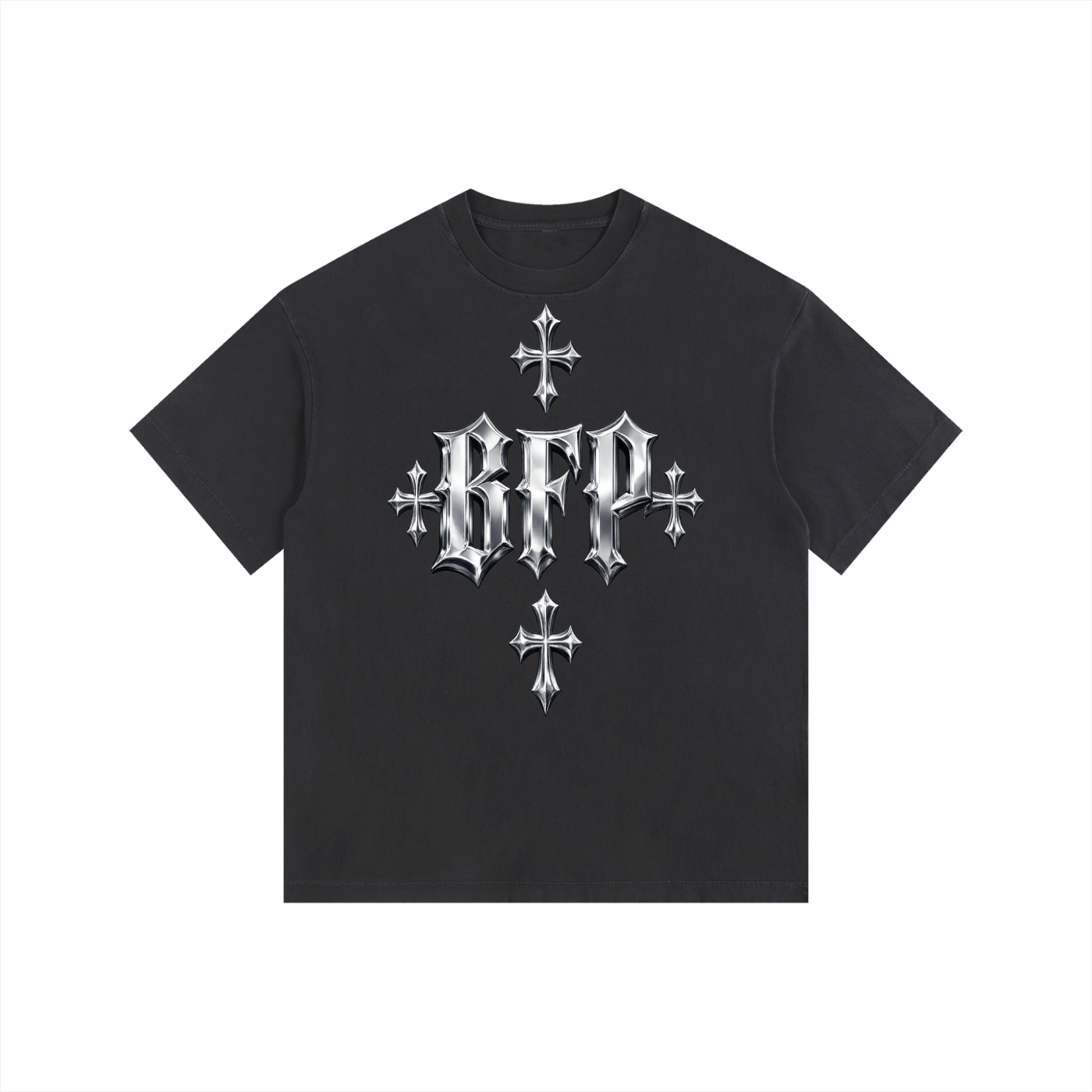 CHROME FUTURE Vintage Washed Oversized Cotton T-Shirt