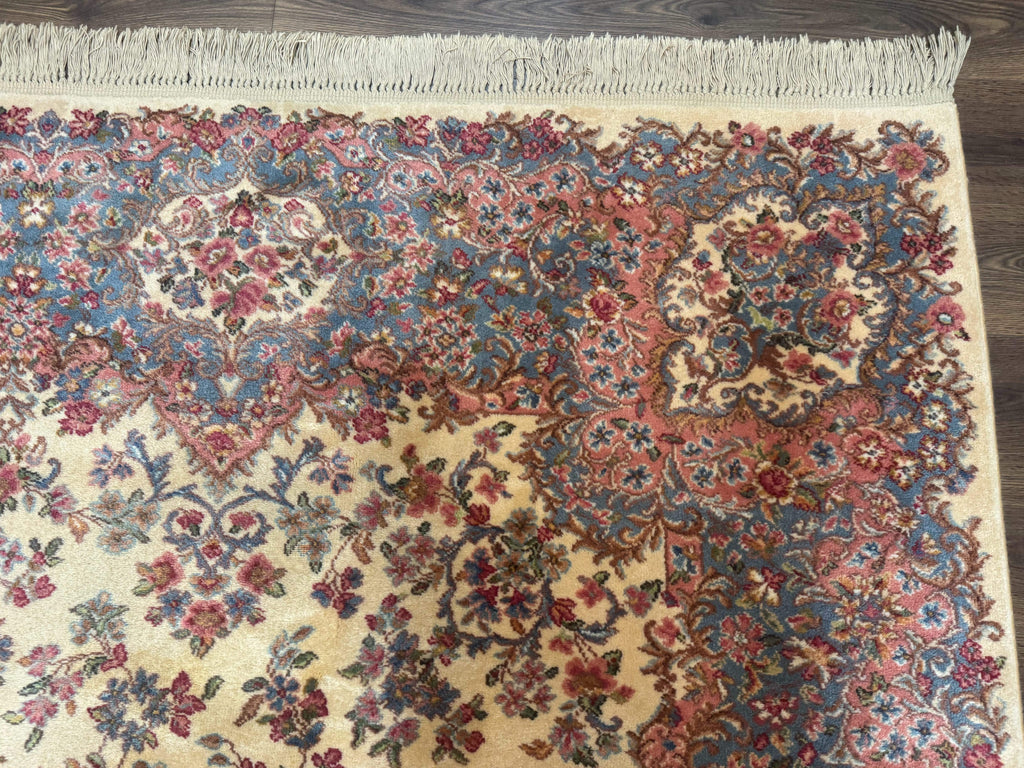 8.8 x 10.6 Karastan Kirman Rug #788, Wool Vintage Discontinued Floral Carpet