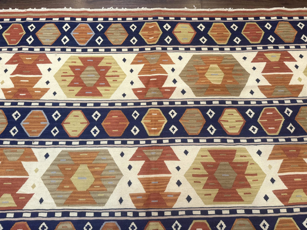 Turkish Kilim Rug 8x11, Handmade, Wool, Nourison Rug