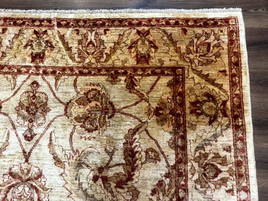 Indian Mahal Rug 7x9, Traditional Wool Carpet