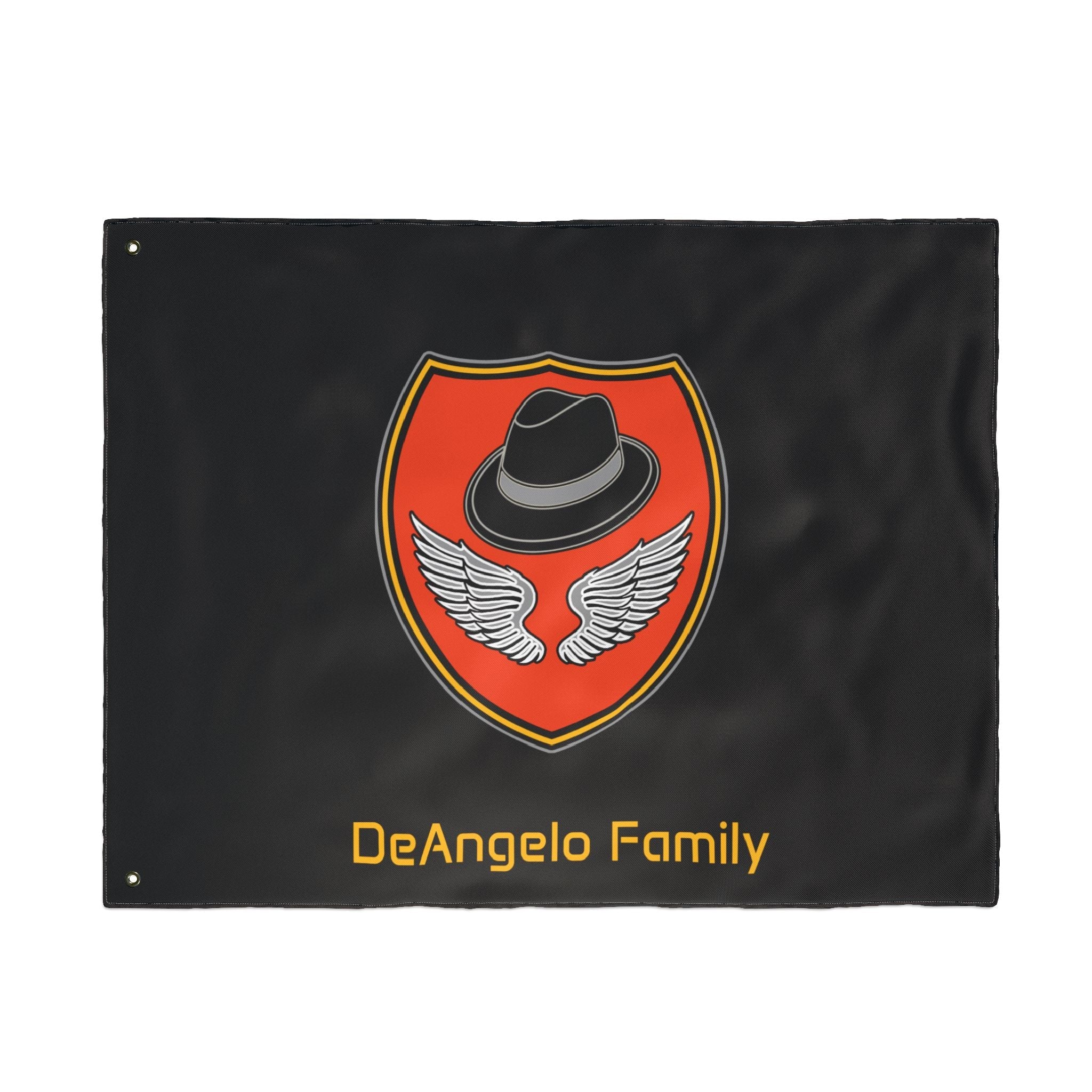 Family Flag — DeAngelo Family Crest Double-Sided Outdoor Banner