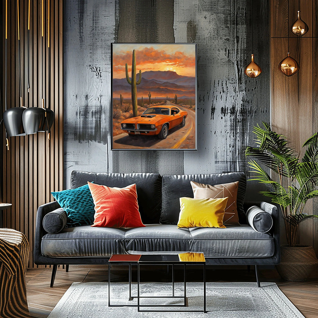 1970 Cuda High-Impact Era - Desert Edition | Poster Canvas