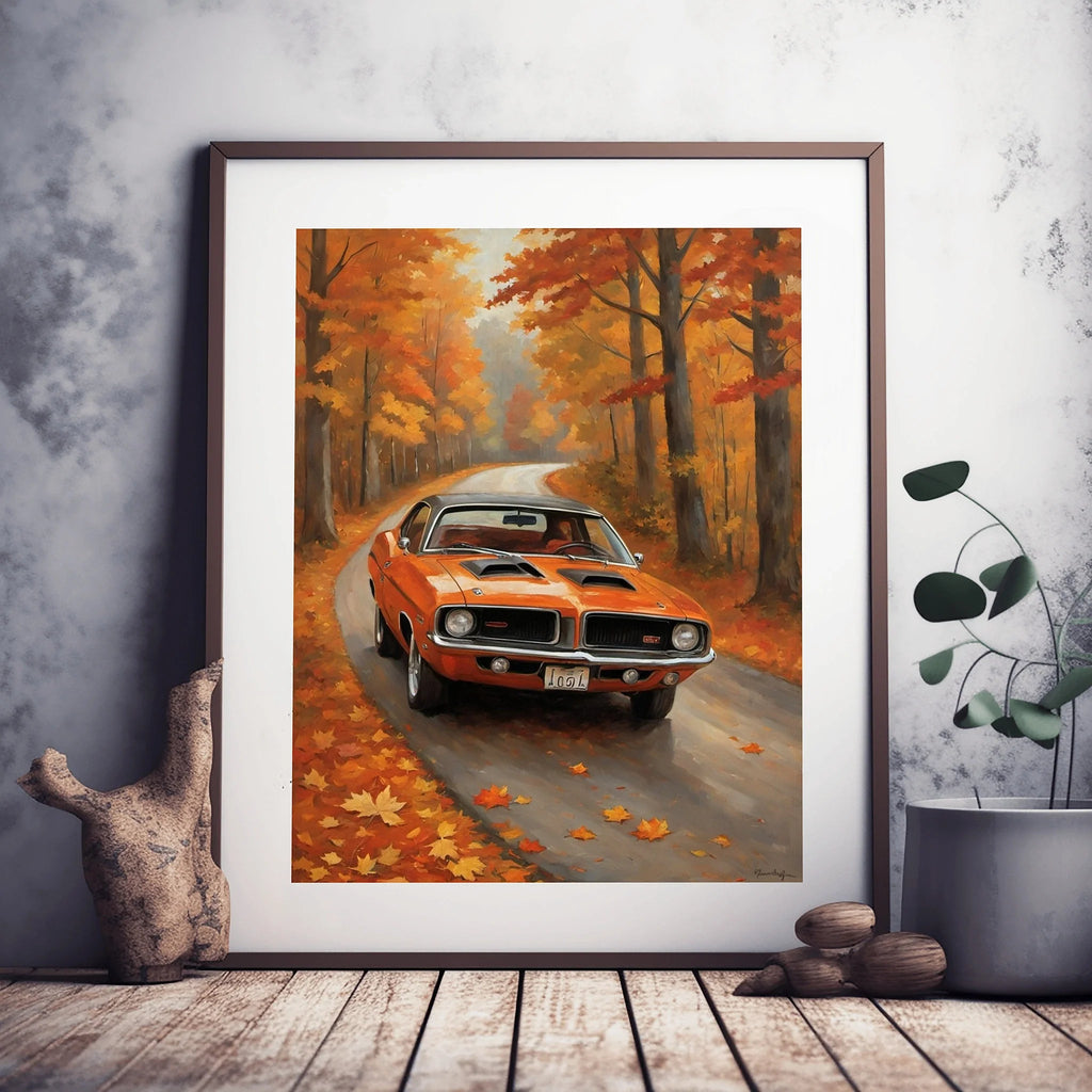 1970 Cuda High-Impact Era - Forest Edition | Poster Canvas