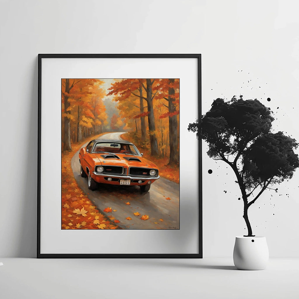 1970 Cuda High-Impact Era - Forest Edition | Poster Canvas