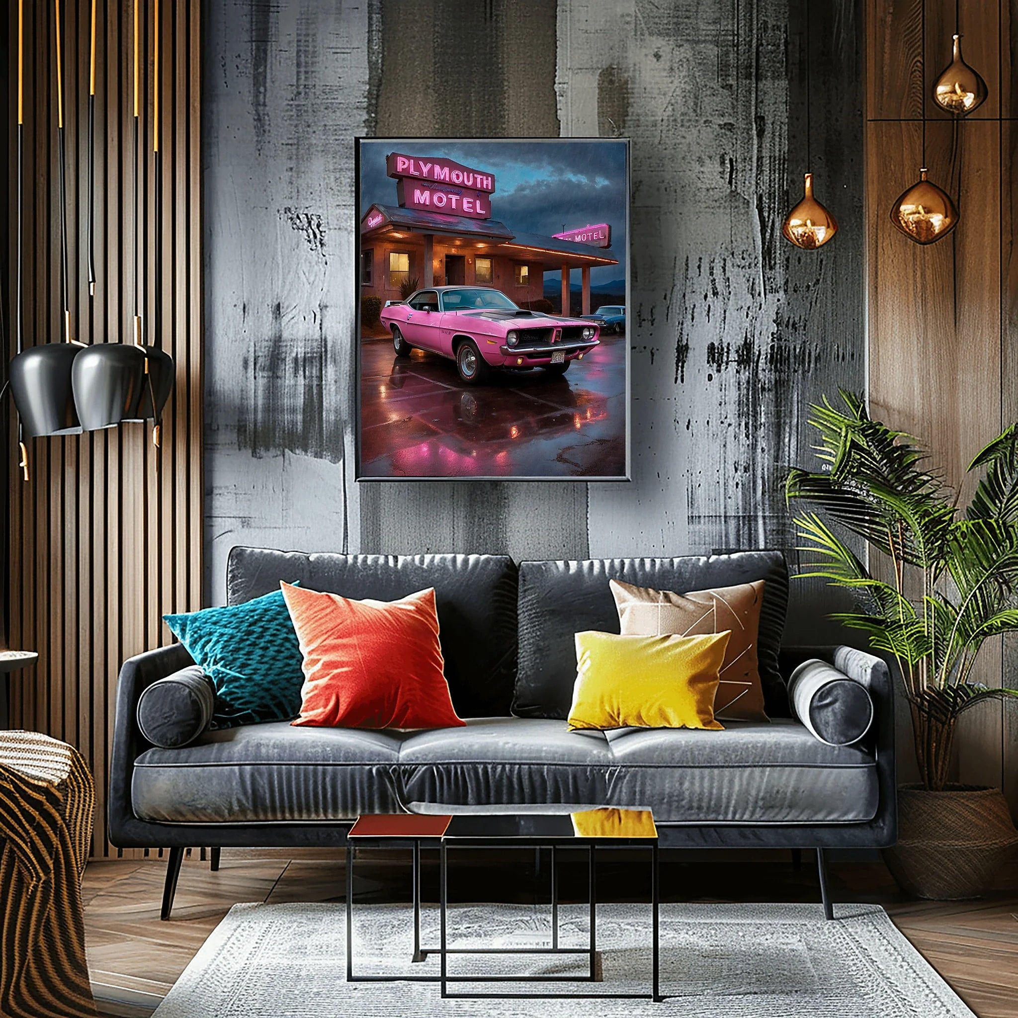 1970 Cuda High-Impact Era - Vintage Hotel Edition | Poster Canvas